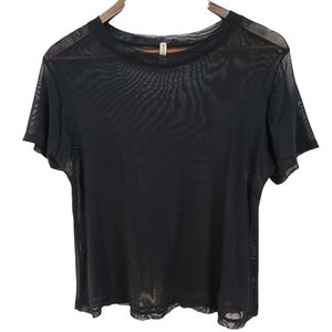 Emma & Sam Black Sheer Blouse XS